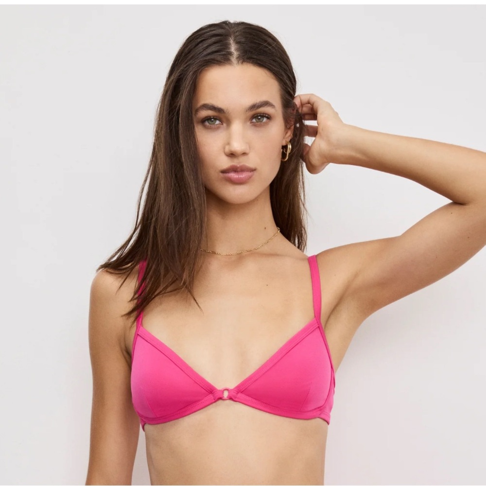 NWT Good American Capri Bikini Top Ballerina Pink